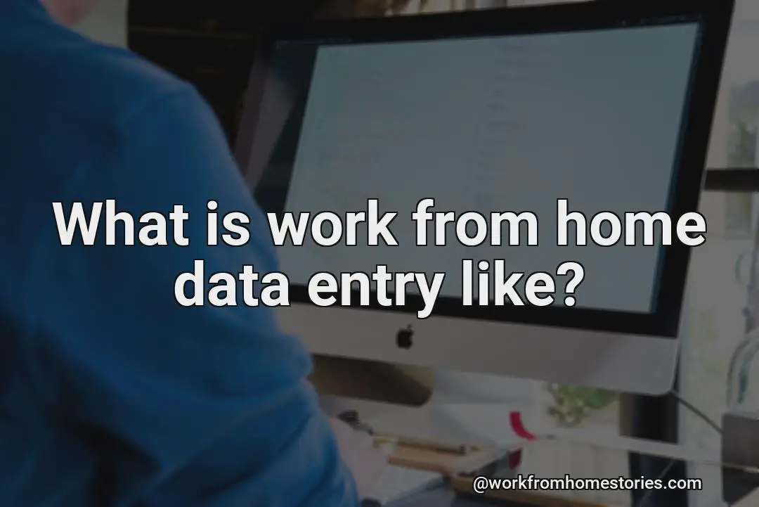 How does working from home data entry work?