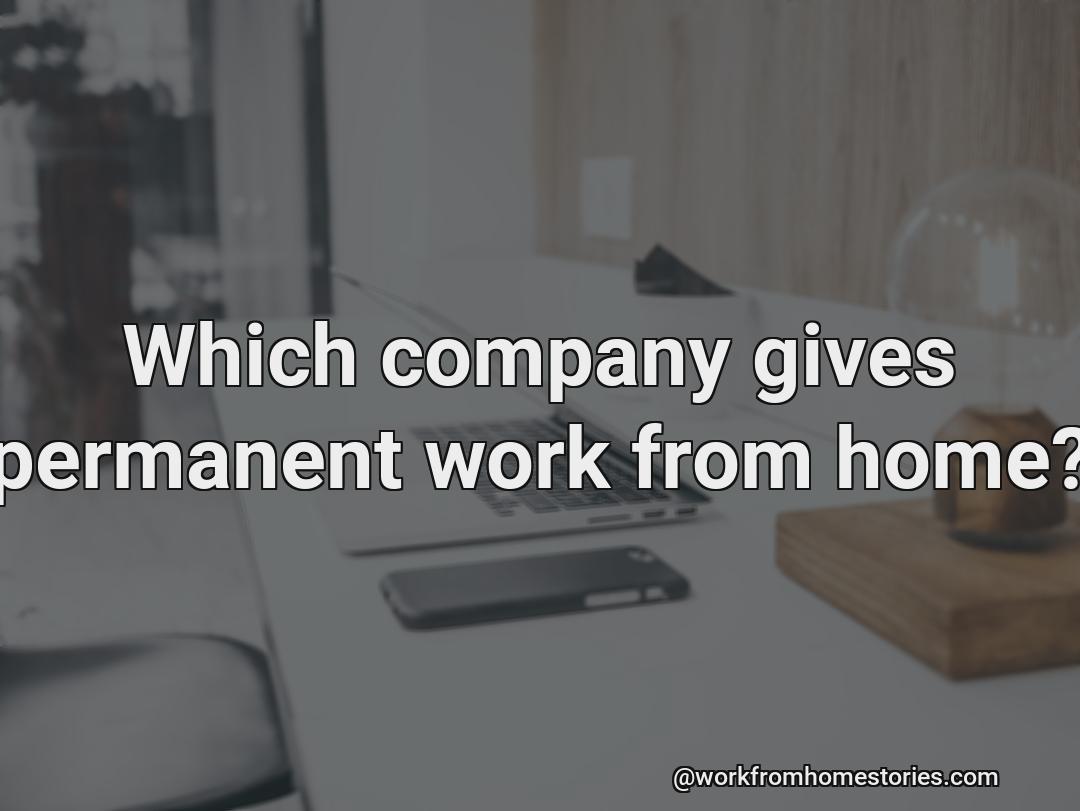 Which company provides working from home?