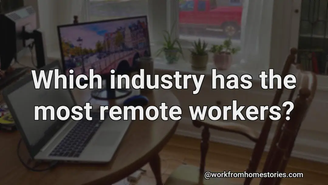 Which industry employs the most remote employees?